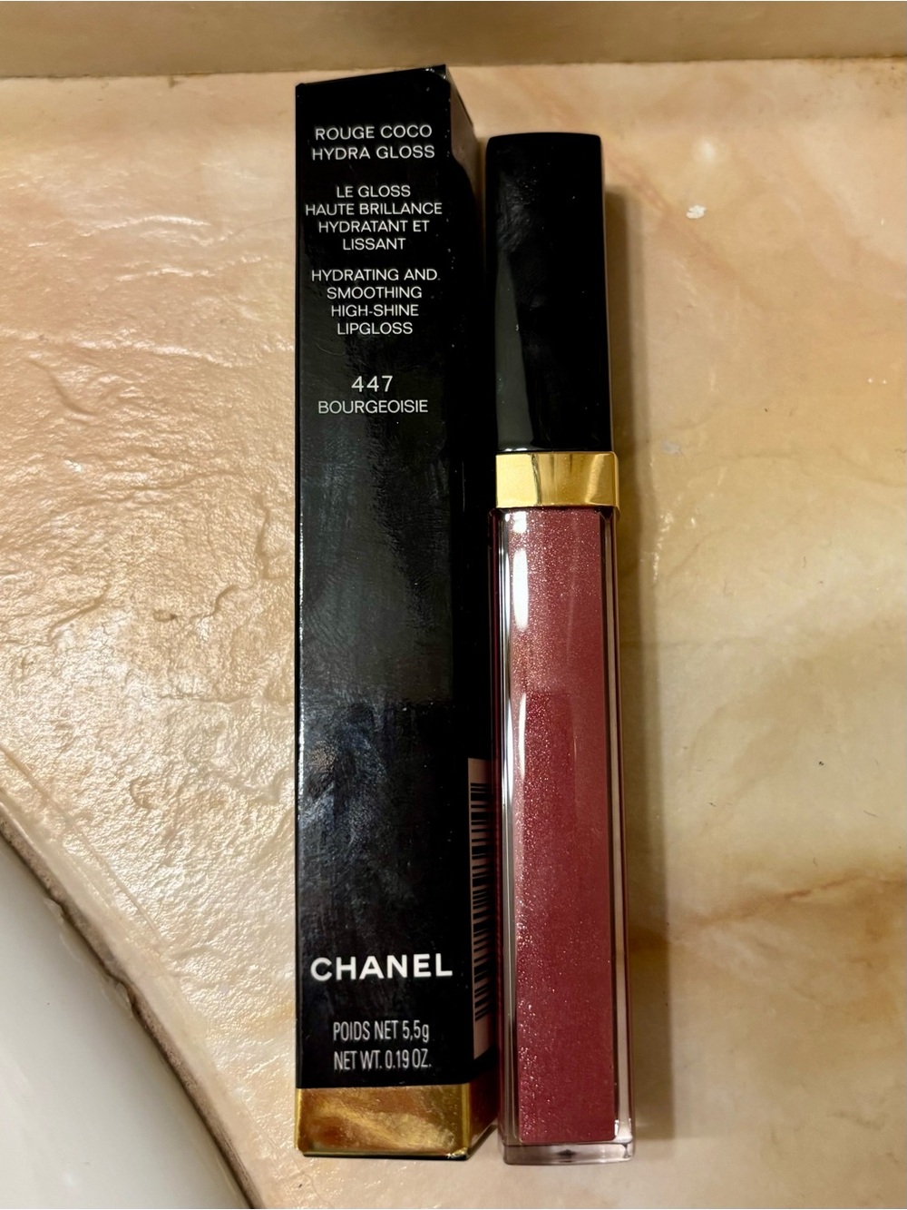 CHANEL Rouge Coco Hydra Gloss 447 Bourgeoisie Lip Gloss BNIB